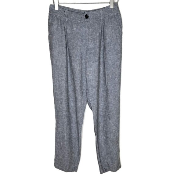 A New Day Gray Pleated Linen-Blend Pants, Career Work Pants, Size 2 - Picture 1 of 8
